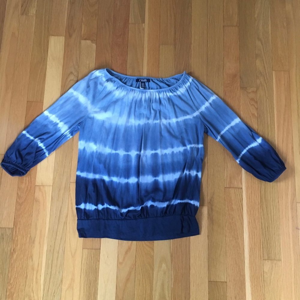 Chaps Blue and White Tye Dye